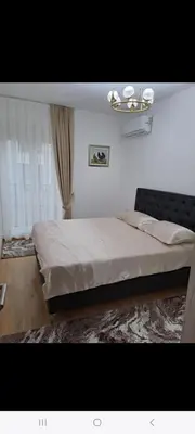 a bedroom with a large bed in a room at Apartman Podgorica Vlado 1 in Podgorica