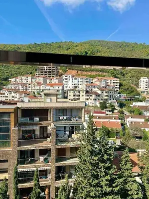 a view of a city with buildings and trees at Studio 38 - Modern Studio in Budva in Budva