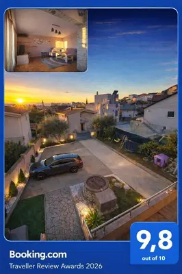 a picture of a house with a car in a driveway at UnaTea Suites in Bar