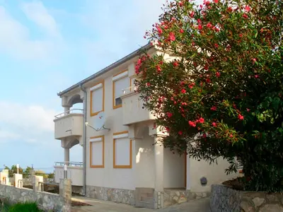 a building with a bush with red flowers in front of it at Villa Blanca in Utjeha