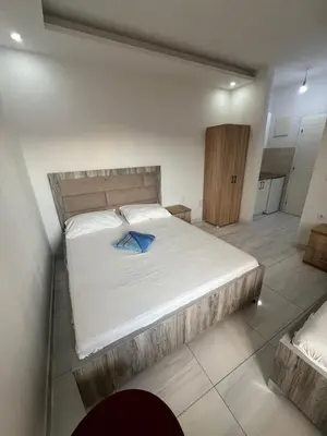 a bedroom with a large bed in a room at Apartments Bettii in Ulcinj