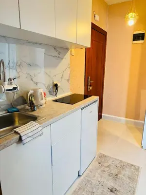 a kitchen with a sink and a counter top at Bella Studio in Podgorica