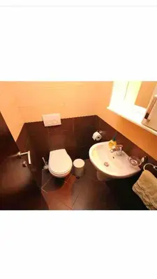 a bathroom with a toilet and a sink at Izvor in Budva