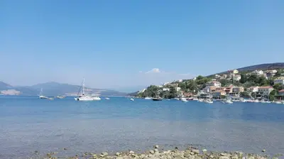 a group of boats in a large body of water at Suntime Villa 7 in Tivat