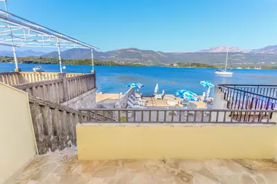 a balcony with a view of the water at Apartments Bella di Boka in Tivat