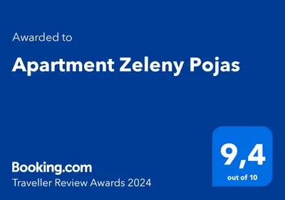 a blue sign with the words appointment allergy pokas at Apartment Zeleny Pojas in Bar