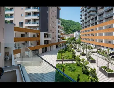 an image of a balcony of a building at Studio in Budva