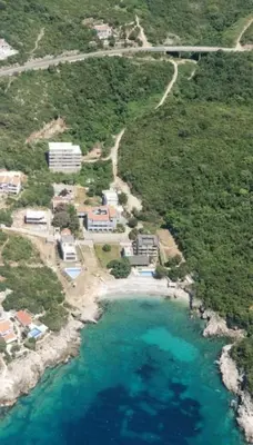 an aerial view of a resort on the shore at More i Vuk in Bar