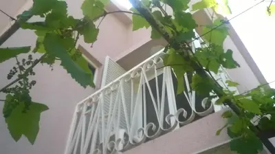 a balcony of a house with a white railing at Family House Pavicevic in Bar