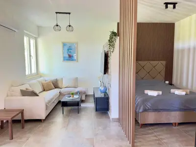 a living room with a couch and a bed at Apartment Wild Beauty in Kotor