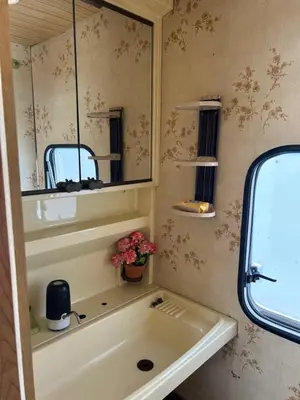 a bathroom with a sink and a mirror at A little paradise in Kotor