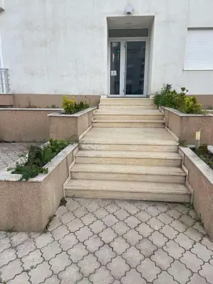a set of stairs leading to a building with a door at Guest apartment Mina in Ulcinj