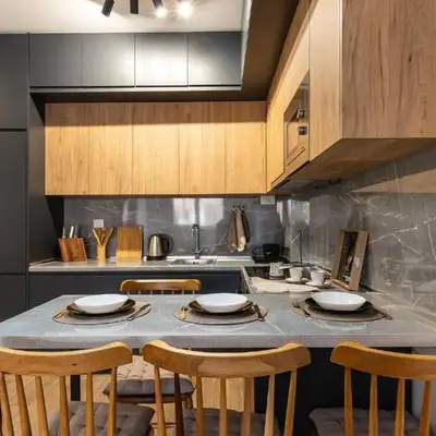 Warm-colored stylish apartment