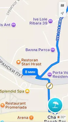a map of the planned eruptions of binyanrates at Apartment FORTUNELLA in Becici