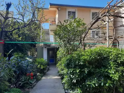 a house with a walkway in front of it at Мрія in Sutomore