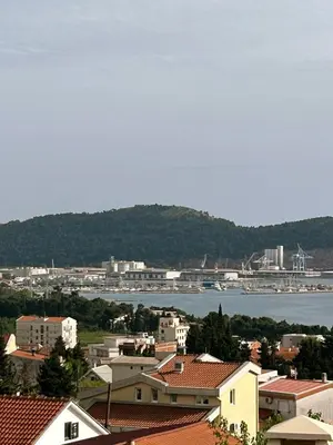 a view of a city with a river and buildings at Zinzula 3 in Bar, Susanj