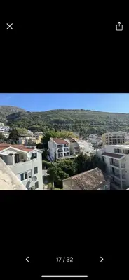 a view of a city with buildings and trees at Njaro Del Mar 18 in Petrovac na Moru
