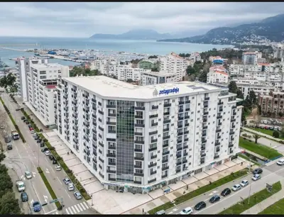 an aerial view of a large white building at Sara in Bar