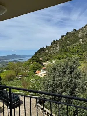 a view from the balcony of a house at Midpoint See and Sun in Kotor