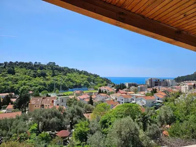 a view of a city from a house at Apartment Lamer in Petrovac na Moru