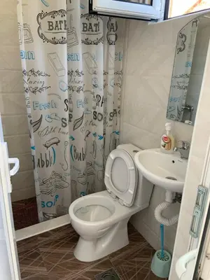 a bathroom with a toilet and a sink at Apartmani Duretic in Sutomore