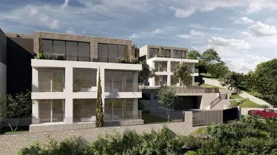 an architectural rendering of a house at Villa Old Mariner Lux in Kotor