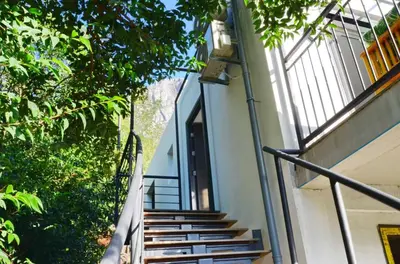 a set of stairs leading up to a building at Apartments Spasoje in Kotor