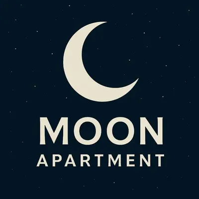 a moon appointment sign with a crescent moon at Moon Apartment in Ulcinj