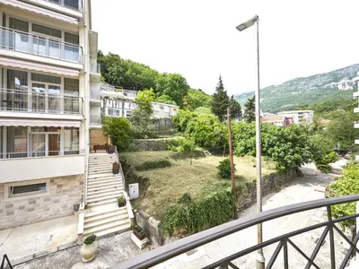 a view from the balcony of a building at Apartment Olea in Becici