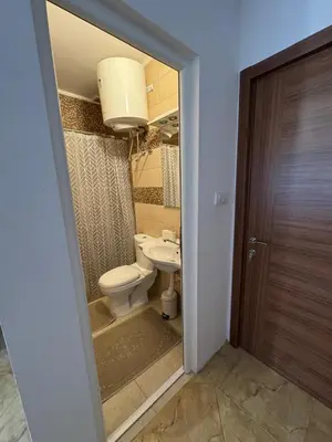 a bathroom with a toilet and a sink at Villa Miki in Kruče