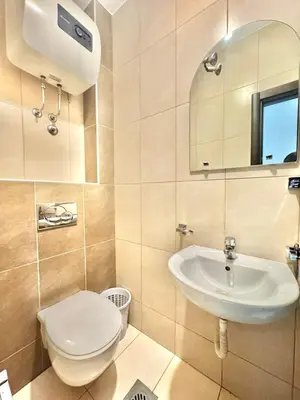 a bathroom with a toilet and a sink at Two bedroom apartment Andrej in Budva
