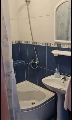 a bathroom with a shower and a sink at Nina Apartment 5 in Budva