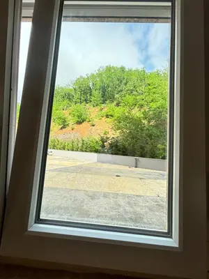 a window in a room with a view at Becici Garden in Becici