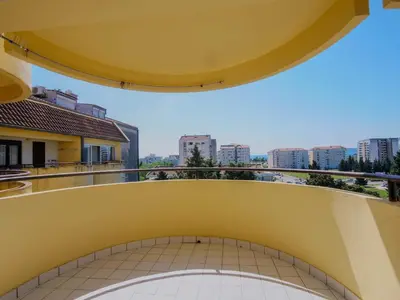 a view from the balcony of a building at Apartman Baranka in Bar