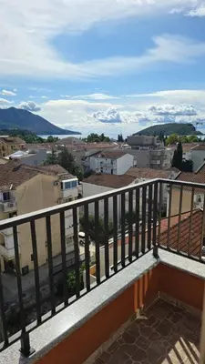a balcony with a view of a city at Omega 1 Apartment Budva in Budva