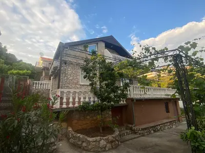 a house with a tree in front of it at Little Stone House in Utjeha