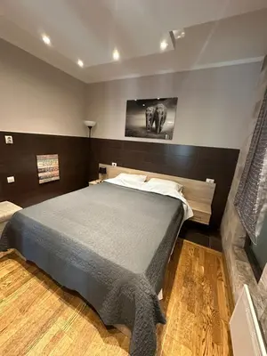 a bedroom with a large bed in a room at Bono Apartments in Budva
