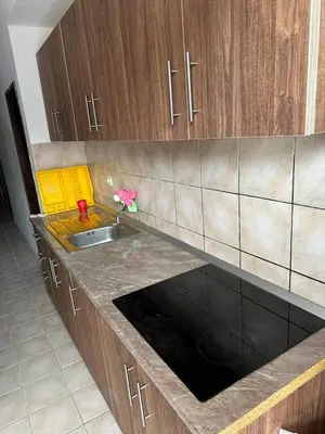 a kitchen with a sink and a counter top at Pushime te Daka in Ulcinj