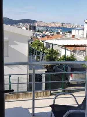 a balcony with a view of a city at Уютная квартира в частном секторе , идеальный отдых у моря in Bar