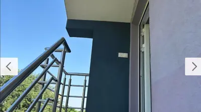 a view of a stairwell from a building at Apartmani Lucija Sutomore in Sutomore