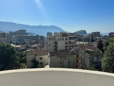a view of a city from the top of a building at The View Apartment in Budva