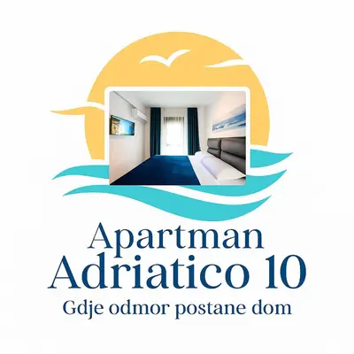 a room with a view of the ocean and a hotel room at Apartman Adriatico 10 in Bar, Susanj