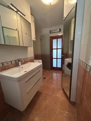 a bathroom with a sink and a toilet at Central Kotor Bay Condo with amazing view in Kotor