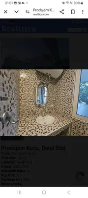 a picture of a bathroom with a sink at Laguna in Donji Štoj