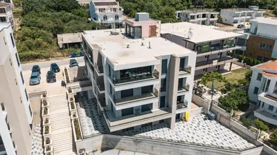 an aerial view of a building at Dani Deluxe Apartments in Ulcinj