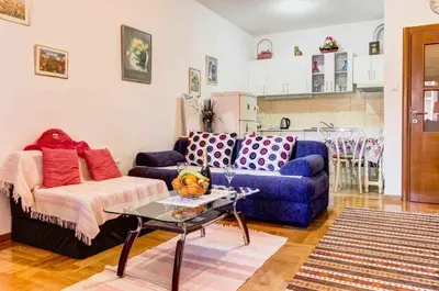 a living room with a couch and a table at Jelena in Budva