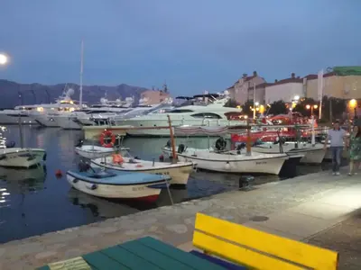 a group of boats are docked in a harbor at Budva Old City Central Studio Private in Budva