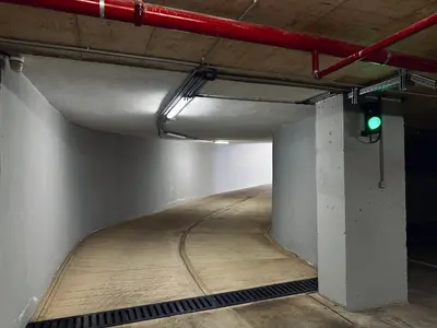 an empty room with a green traffic light in it at Harmony Sun 39 in Bar