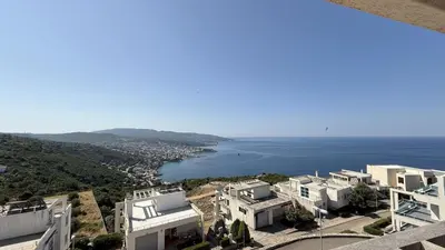 an aerial view of a city and a body of water at VISTA Kalamper MONTENEGRO in Dobra Voda