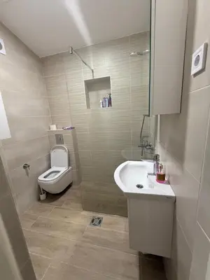 a bathroom with a white sink and a toilet at Gio Bella in Sutomore